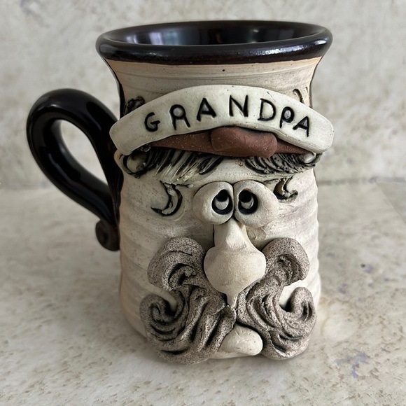 Bradford Pottery Face Mug Studio Signed Grandpa - Picture 7 of 7